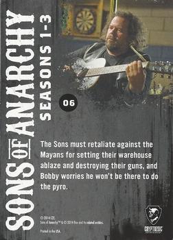 2014 Cryptozoic Sons of Anarchy Seasons 1-3 #6 Back at the Clubhouse Back