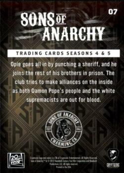 2015 Cryptozoic Sons of Anarchy Seasons 4-5 #7 Getting Pulled Back In Back