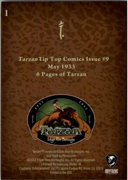 2012 Cryptozoic Tarzan 100th Anniversary #1 Tarzan Back