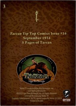 2012 Cryptozoic Tarzan 100th Anniversary #3 Tarzan Back