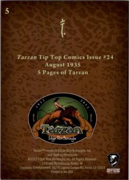 2012 Cryptozoic Tarzan 100th Anniversary #5 Tarzan Back