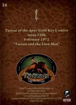 2012 Cryptozoic Tarzan 100th Anniversary #36 Tarzan and the Lion Man Back