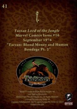 2012 Cryptozoic Tarzan 100th Anniversary #41 Blood Money and Human Bondage Pt. 2 Back
