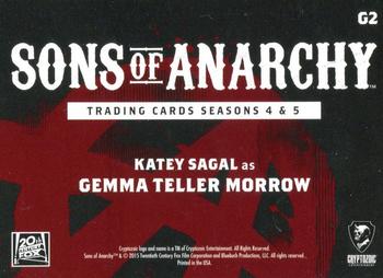 2015 Cryptozoic Sons of Anarchy Seasons 4-5 - Gallery #G2 Katey Sagal Back