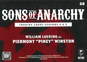2015 Cryptozoic Sons of Anarchy Seasons 4-5 - Gallery #G6 William Lucking Back