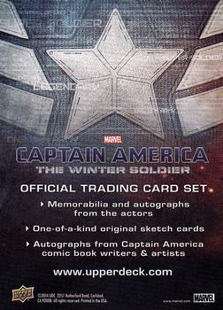 2014 Upper Deck Captain America The Winter Soldier #NNO Captain America Back