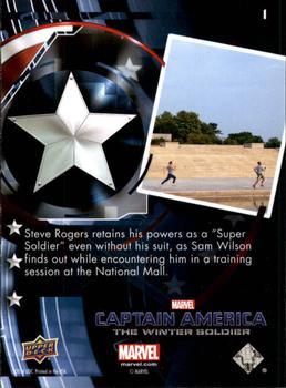 2014 Upper Deck Captain America The Winter Soldier #1 Steve Rogers retains his powers as a 