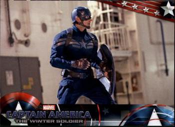2014 Upper Deck Captain America The Winter Soldier #14 Captain America prepares to battle with whatever s Front
