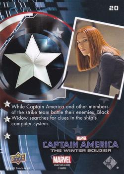 2014 Upper Deck Captain America The Winter Soldier #20 While Captain America and other members of the str Back