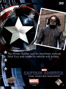 2014 Upper Deck Captain America The Winter Soldier #30 The Winter Soldier and his henchmen ambush Nick Fu Back