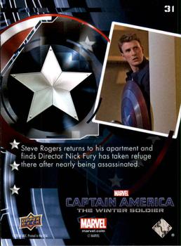 2014 Upper Deck Captain America The Winter Soldier #31 Steve Rogers returns to his apartment and finds Di Back