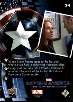 2014 Upper Deck Captain America The Winter Soldier #34 When Steve Rogers goes to the hospital where Nick Back