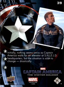 2014 Upper Deck Captain America The Winter Soldier #39 Initially, nothing seems amiss as Captain America Back