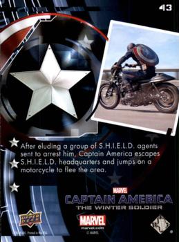 2014 Upper Deck Captain America The Winter Soldier #43 After eluding a group of S.H.I.E.L.D. agents sent Back