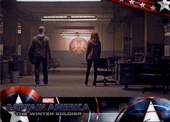 2014 Upper Deck Captain America The Winter Soldier #49 Steve Rogers and Natasha Romanoff aren't quite sur Front