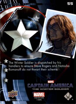 2014 Upper Deck Captain America The Winter Soldier #55 The Winter soldier is dispatched by his handlers Back