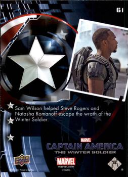 2014 Upper Deck Captain America The Winter Soldier #61 Sam Wilson helped Steve Rogers and Natasha Romanof Back