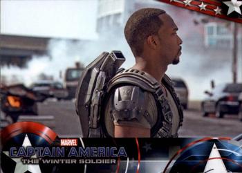 2014 Upper Deck Captain America The Winter Soldier #61 Sam Wilson helped Steve Rogers and Natasha Romanof Front