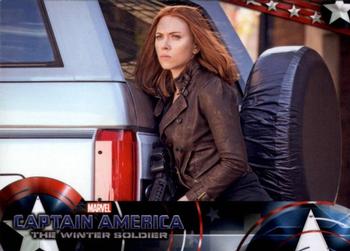 2014 Upper Deck Captain America The Winter Soldier #62 Natasha Romanoff, along with Steve Rogers, barely Front