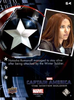 2014 Upper Deck Captain America The Winter Soldier #64 Natasha Romanoff managed to stay alive after being Back