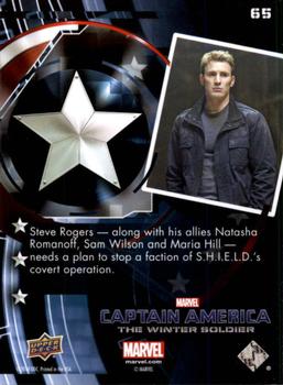 2014 Upper Deck Captain America The Winter Soldier #65 Steve Rogers - along with his allies Natasha Roman Back