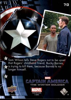 2014 Upper Deck Captain America The Winter Soldier #70 Sam Wilson tells Steve Rogers not to be upset that Back