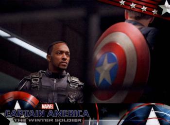 2014 Upper Deck Captain America The Winter Soldier #72 Falcon and Captain America prepare to continue the Front