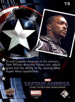 2014 Upper Deck Captain America The Winter Soldier #73 To aid Captain America in his mission, Sam Wilson Back