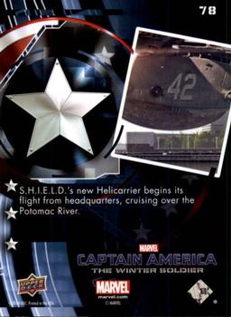 2014 Upper Deck Captain America The Winter Soldier #78 S.H.I.E.L.D.'sz new Helicarrier begins its flight Back