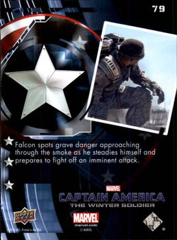 2014 Upper Deck Captain America The Winter Soldier #79 Falcon spots grave danger approaching through the Back