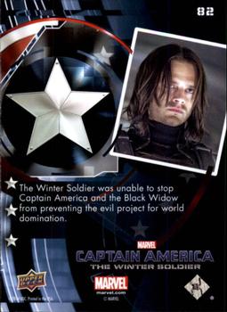 2014 Upper Deck Captain America The Winter Soldier #82 The Winter Soldier was unable to stop Captain Amer Back