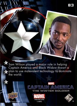 2014 Upper Deck Captain America The Winter Soldier #83 Sam Wilson played a major role in helping Captain Back