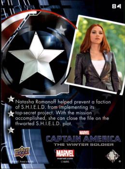 2014 Upper Deck Captain America The Winter Soldier #84 Natasha Romanoff helped prevent a faction of S.H.I Back