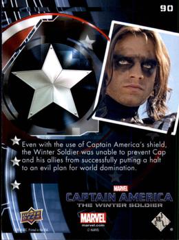 2014 Upper Deck Captain America The Winter Soldier #90 Even with the use of Captain America's shield, the Back