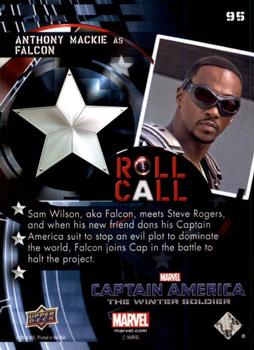2014 Upper Deck Captain America The Winter Soldier #95 Anthony Mackie as Falcon Back