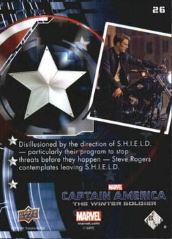 2014 Upper Deck Captain America The Winter Soldier - Silver Patriotic Foil #26 Disillusioned by the direction of S.H.I.E.L.D. - p Back