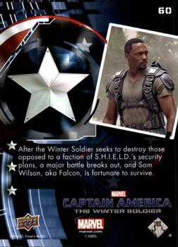 2014 Upper Deck Captain America The Winter Soldier - Silver Patriotic Foil #60 After the Winter Soldier seeks to destroy those op Back