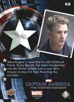 2014 Upper Deck Captain America The Winter Soldier - Silver Patriotic Foil #68 Steve Rogers is upset that his old childhood frien Back