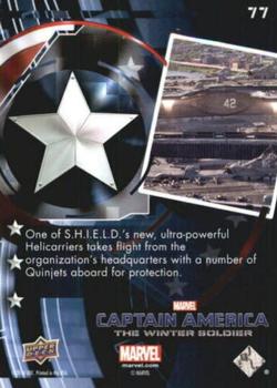 2014 Upper Deck Captain America The Winter Soldier - Silver Patriotic Foil #77 One of S.H.I.E.L.D.'s new, ultra-powerful Helicarr Back