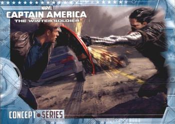 2014 Upper Deck Captain America The Winter Soldier - Concept Series #CS-1 Captain America Front
