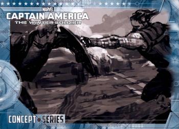 2014 Upper Deck Captain America The Winter Soldier - Concept Series #CS-7 Captain America Front