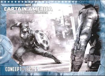 2014 Upper Deck Captain America The Winter Soldier - Concept Series #CS-24 Captain America Back