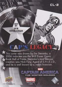 2014 Upper Deck Captain America The Winter Soldier - Cap's Legacy #CL-2 Jim Steranko Back
