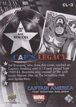 2014 Upper Deck Captain America The Winter Soldier - Cap's Legacy #CL-3 Sal Buscema Back
