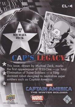 2014 Upper Deck Captain America The Winter Soldier - Cap's Legacy #CL-4 Mike Zeck Back