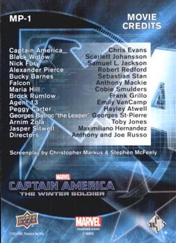 2014 Upper Deck Captain America The Winter Soldier - Movie Posters & Credits #MP-1 Captain America : The Winter Solider Back
