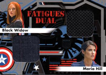 2014 Upper Deck Captain America The Winter Soldier - Fatigues Dual #FD-4 Black Widow / Maria Hill Front