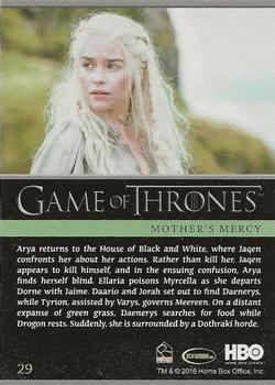 2016 Rittenhouse Game of Thrones Season 5 - Foil #29 Mother's Mercy Back
