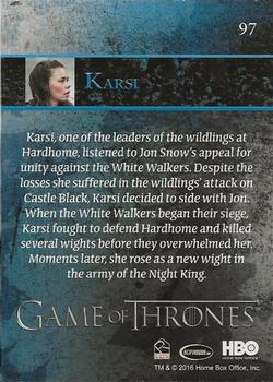 2016 Rittenhouse Game of Thrones Season 5 - Foil #97 Karsi Back