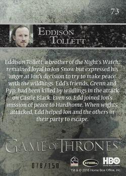 2016 Rittenhouse Game of Thrones Season 5 - Gold #73 Eddison Tollett Back